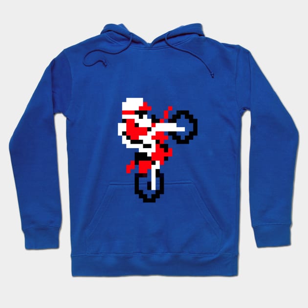 Excite Bike 8bit video game Hoodie by TommySniderArt